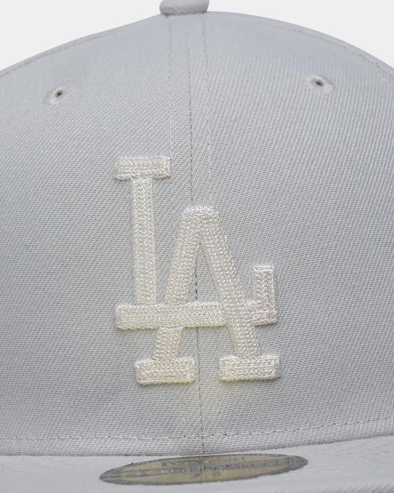 New Era Los Angeles Dodgers 'Chain Stitch' 59Fifty Fitted Stone 6