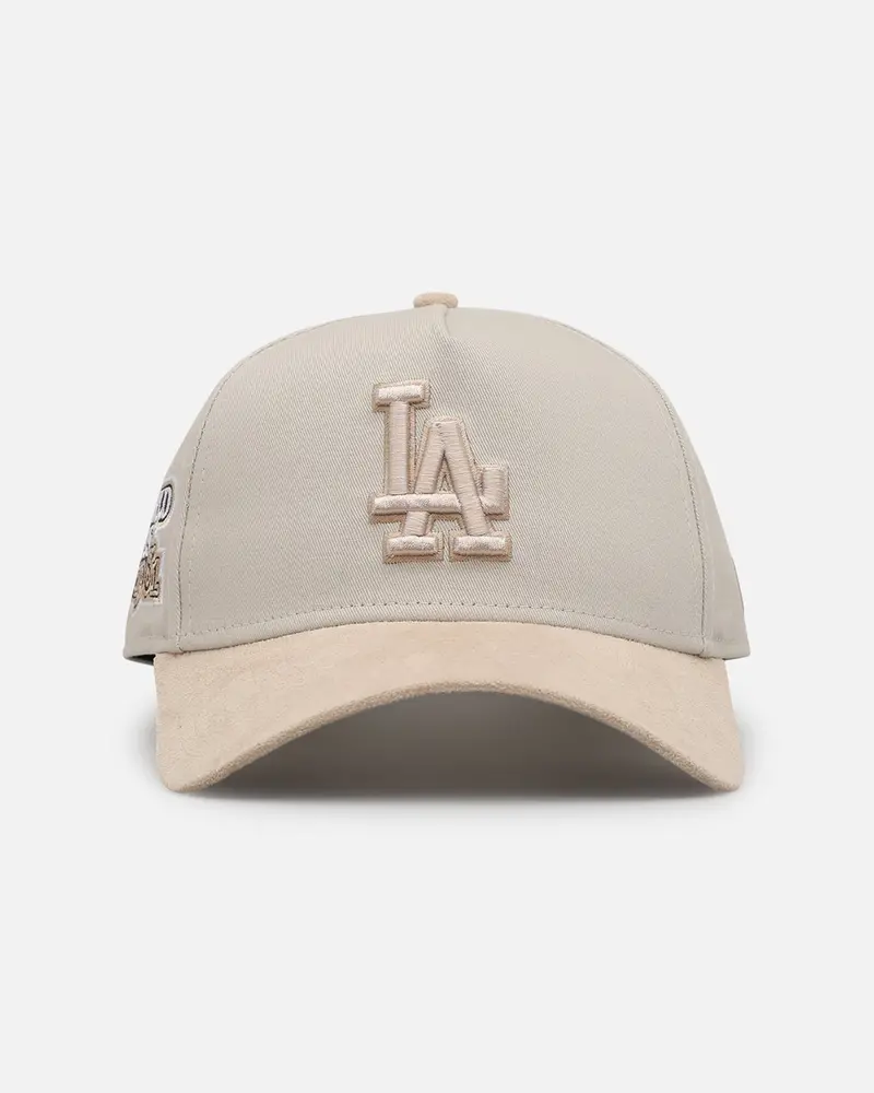 New Era Los Angeles Dodgers 'Cream Suede' 9Forty A-Frame Strapback Stone/Oatmilk 1