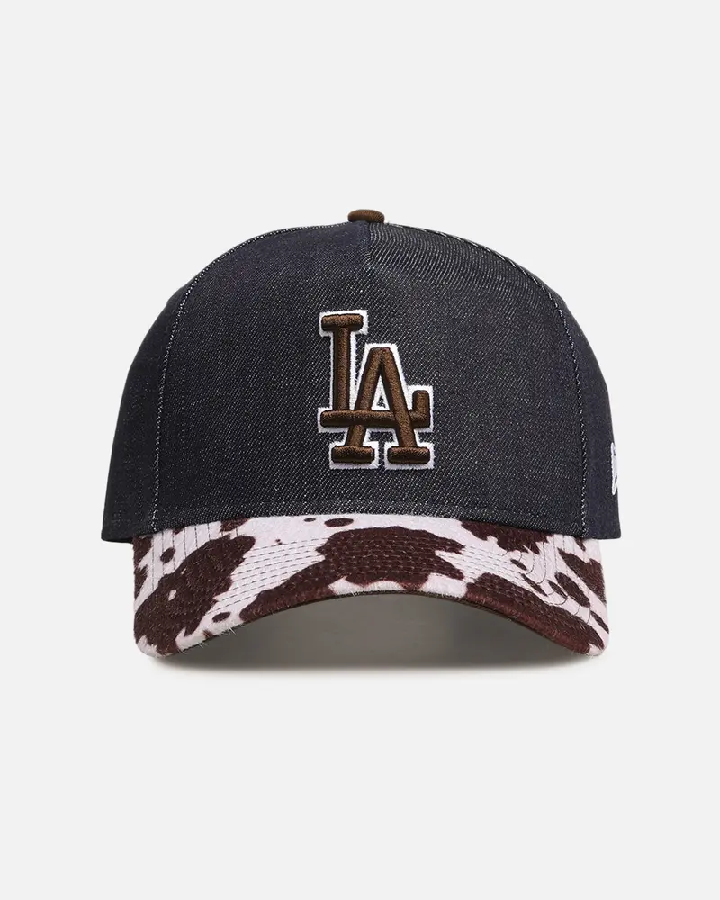 New Era Los Angeles Dodgers 'Denim Cowhide' 9Forty A-Frame Snapback Navy 1