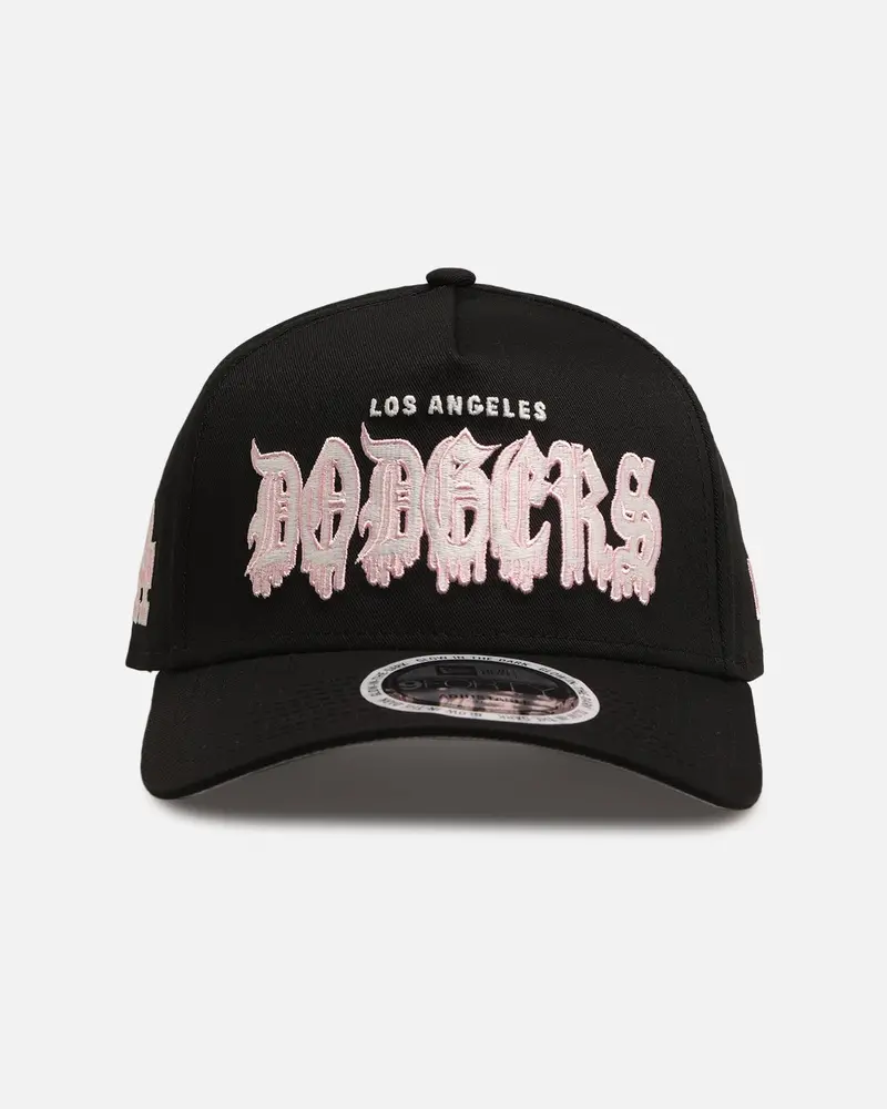 New Era Los Angeles Dodgers 'Drip Glow Script' 9Forty A-Frame Snapback Black/Pink 1