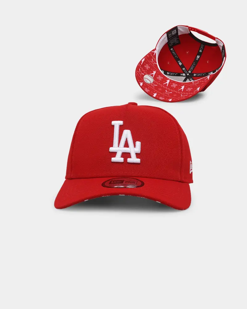 New Era Los Angeles Dodgers 'Fairisle' 9Forty K-Frame Snapback Red/White 1