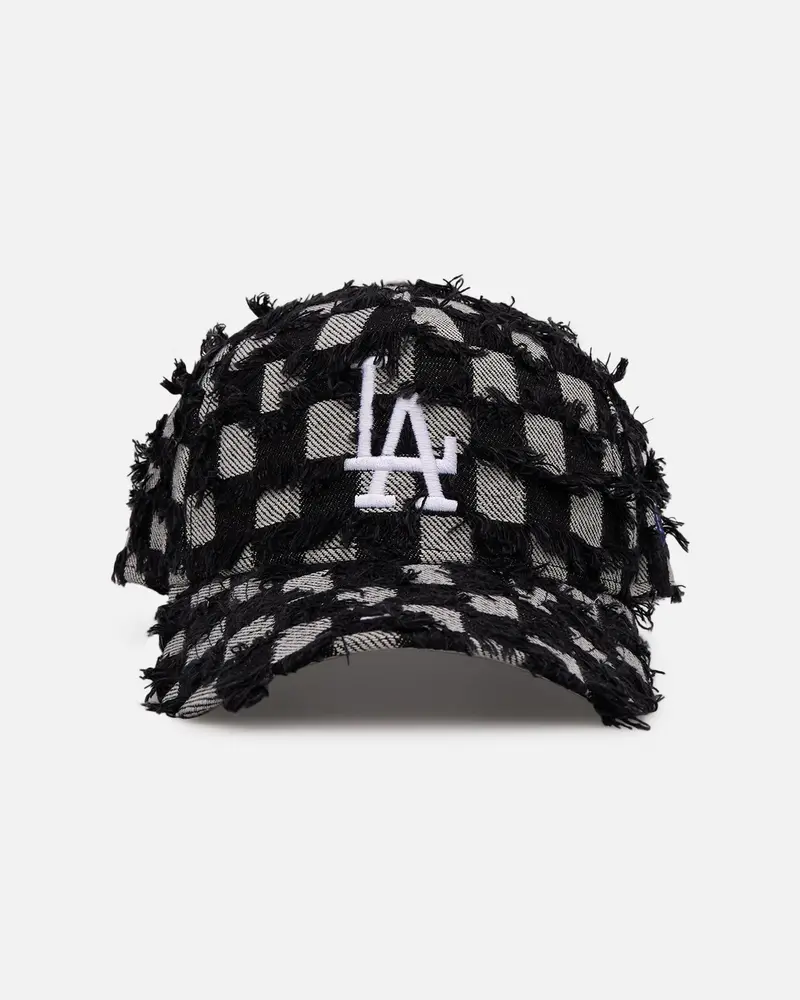 New Era Los Angeles Dodgers 'Frayed Checkerboard' 9Forty A-Frame Snapback Black/Grey 1