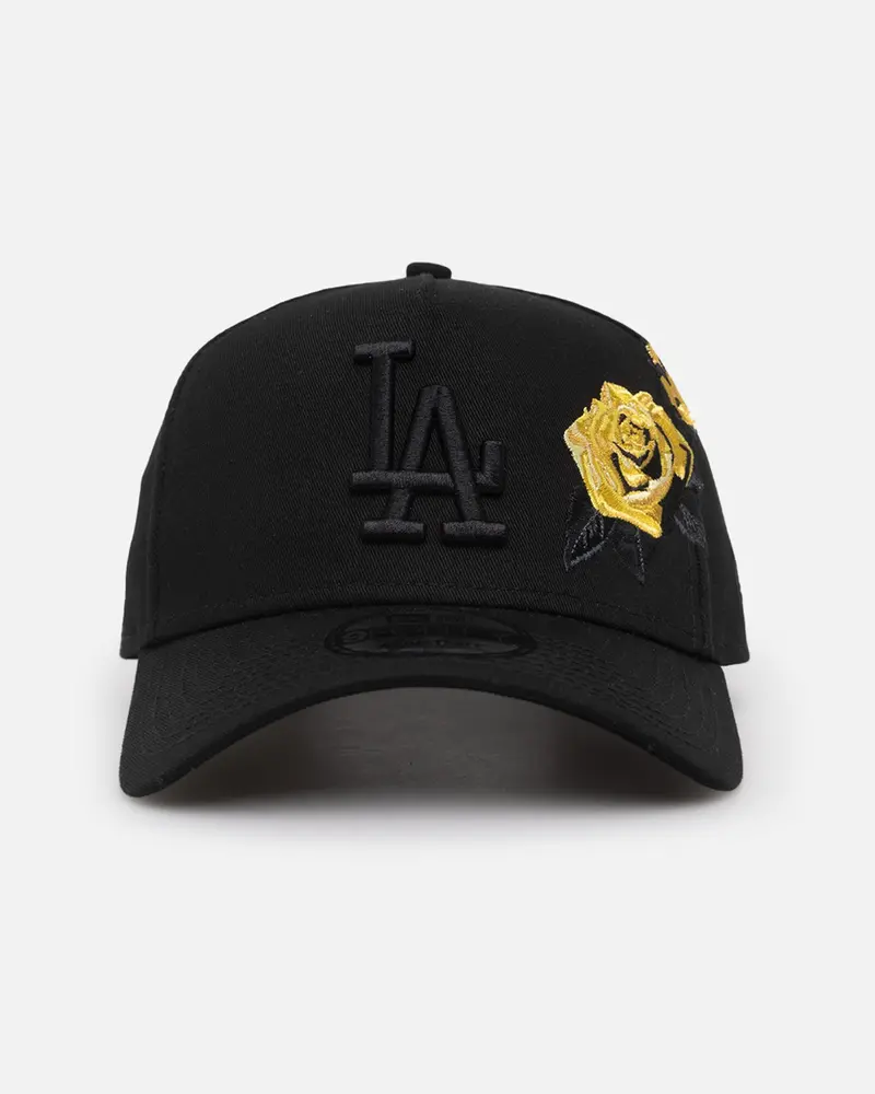 New Era Los Angeles Dodgers 'Gold Rose Embroidery' 9Forty A-Frame Snapback Black/Gold 1