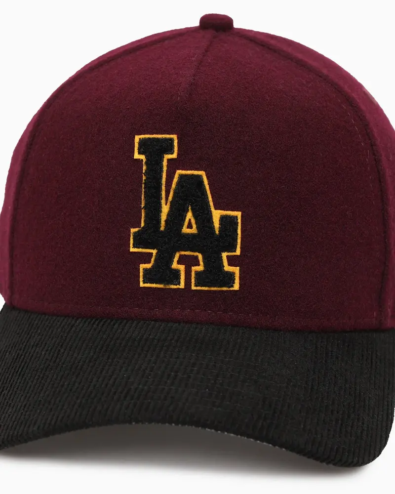 New Era Los Angeles Dodgers 'Large Chenille' 9Forty A-Frame Snapback Maroon 2