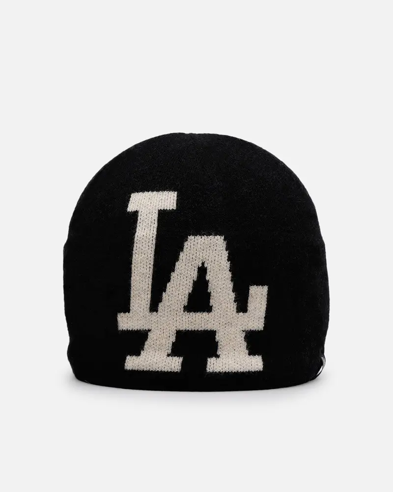 New Era Los Angeles Dodgers Mega Logo Beanie Black 1