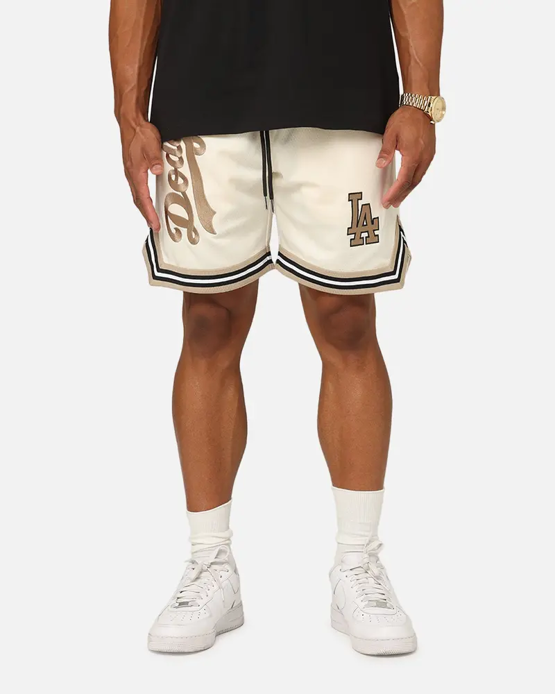 New Era Los Angeles Dodgers Mesh Shorts Light Beige 1