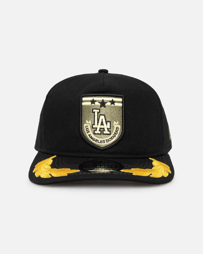 New Era Los Angeles Dodgers 'Military Patch' Pre-Curved Golfer Snapback Black 1