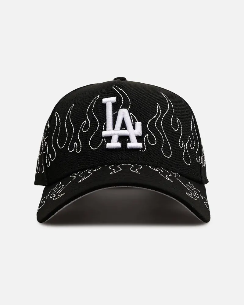 New Era Los Angeles Dodgers 'Outline Flames' 9Forty A-Frame Snapback Black 1