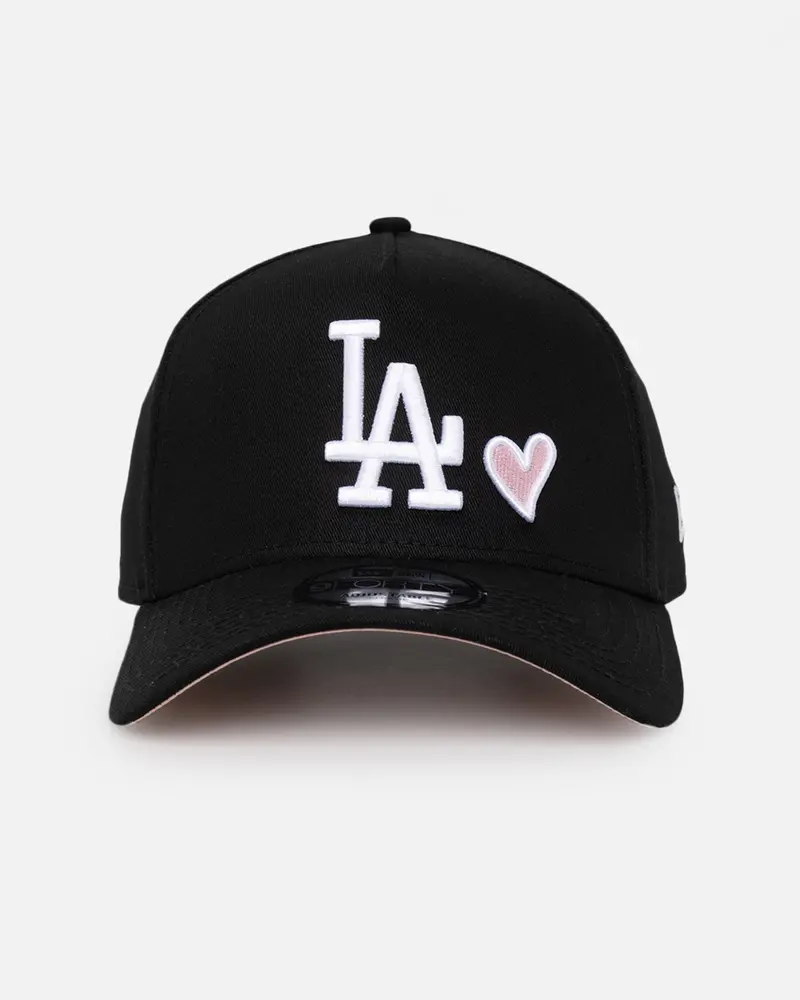 New Era Los Angeles Dodgers 'Pink Satin Hearts' 9Forty A-Frame Snapback Black/White 1
