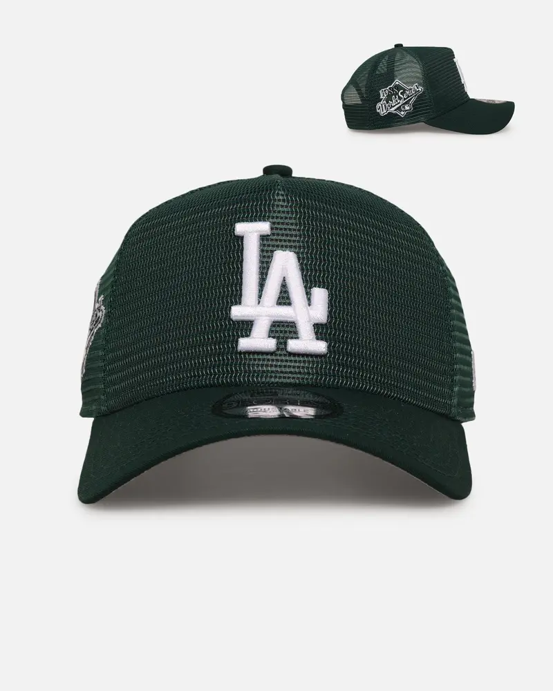 New Era Los Angeles Dodgers 'Polychromatic Mesh' 9Forty A-Frame Snapback Dark Green/White 1