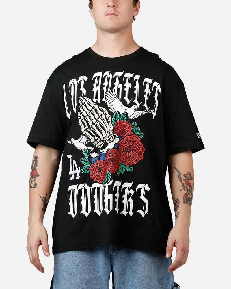 New Era Los Angeles Dodgers Praying Hands T-Shirt Black 1