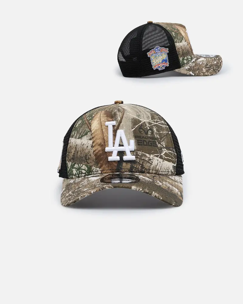 New Era Los Angeles Dodgers 'Real Tree' 9Forty A-Frame Trucker Snapback Realtree Edge 1