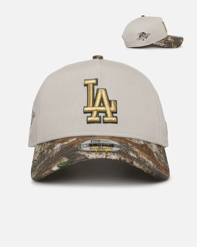 New Era Los Angeles Dodgers 'Real Tree Stone' 9Forty A-Frame Snapback Stone 1