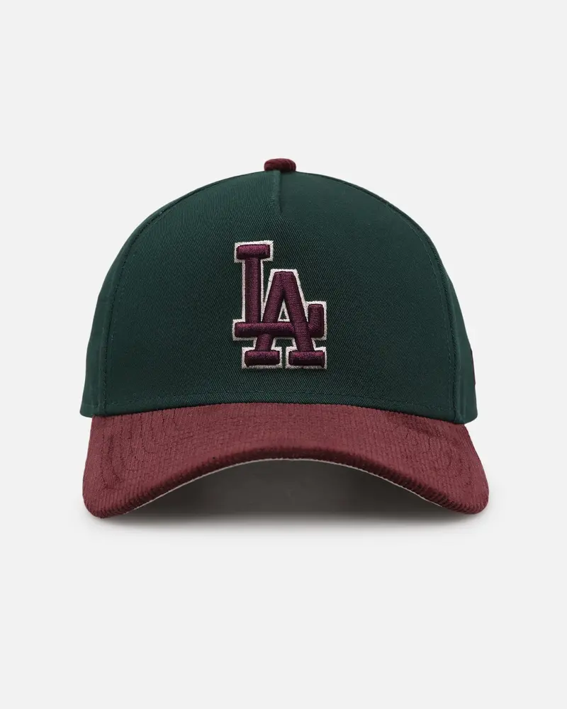 New Era Los Angeles Dodgers 'Rhubarb Cord' 9Forty A-Frame Snapback Dark Green 1