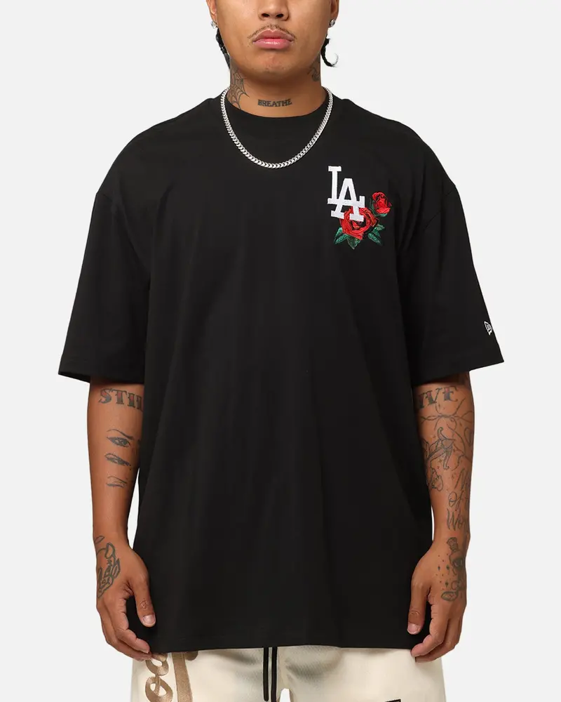 New Era Los Angeles Dodgers Rose Oversized T-Shirt Black 1