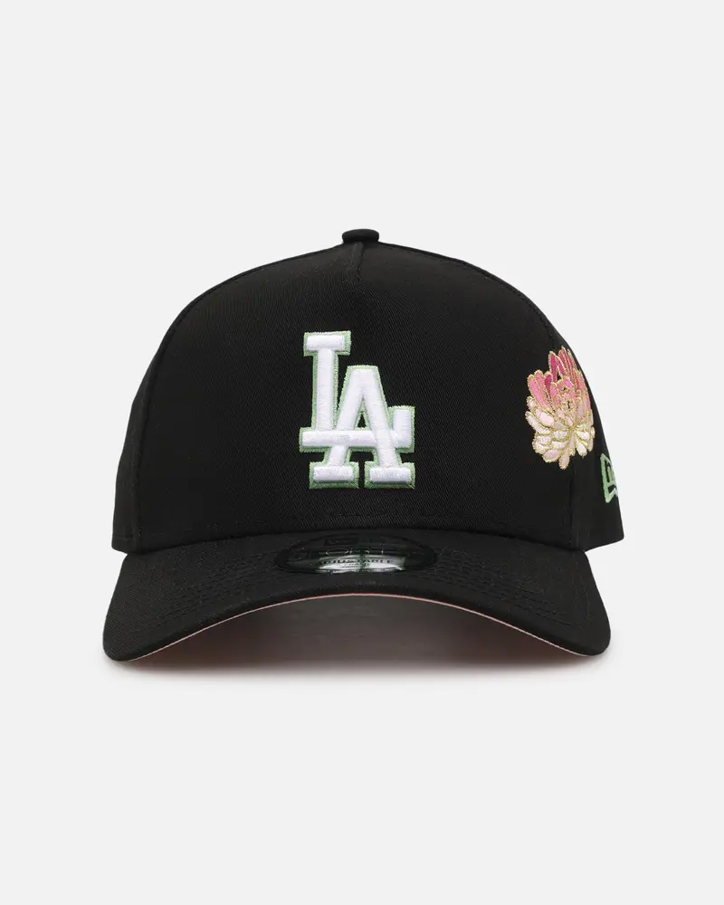 New Era Los Angeles Dodgers 'Satin Flower' 9Forty A-Frame Snapback Black/Pink 1