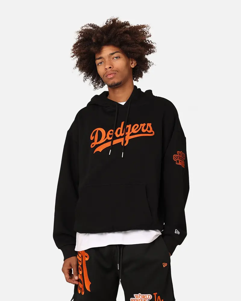 New Era Los Angeles Dodgers 'Scary Nights' Oversized Hoodie Black/Orange 1