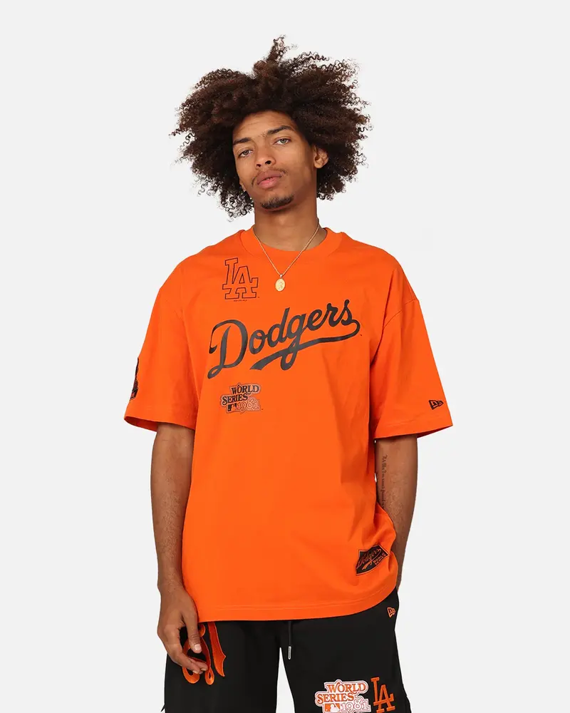 New Era Los Angeles Dodgers 'Scary Nights' Oversized T-Shirt Orange/Black 1
