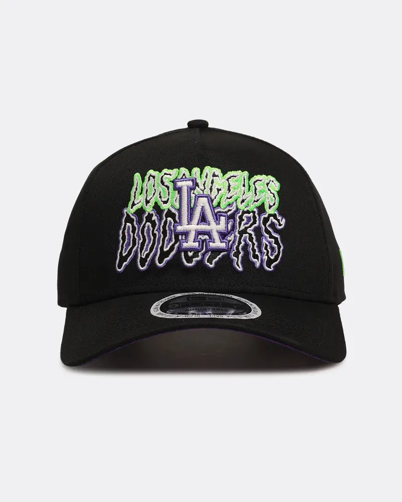 New Era Los Angeles Dodgers 'Spooky Script' 9Forty A-Frame Snapback Black/Green/Purple 1