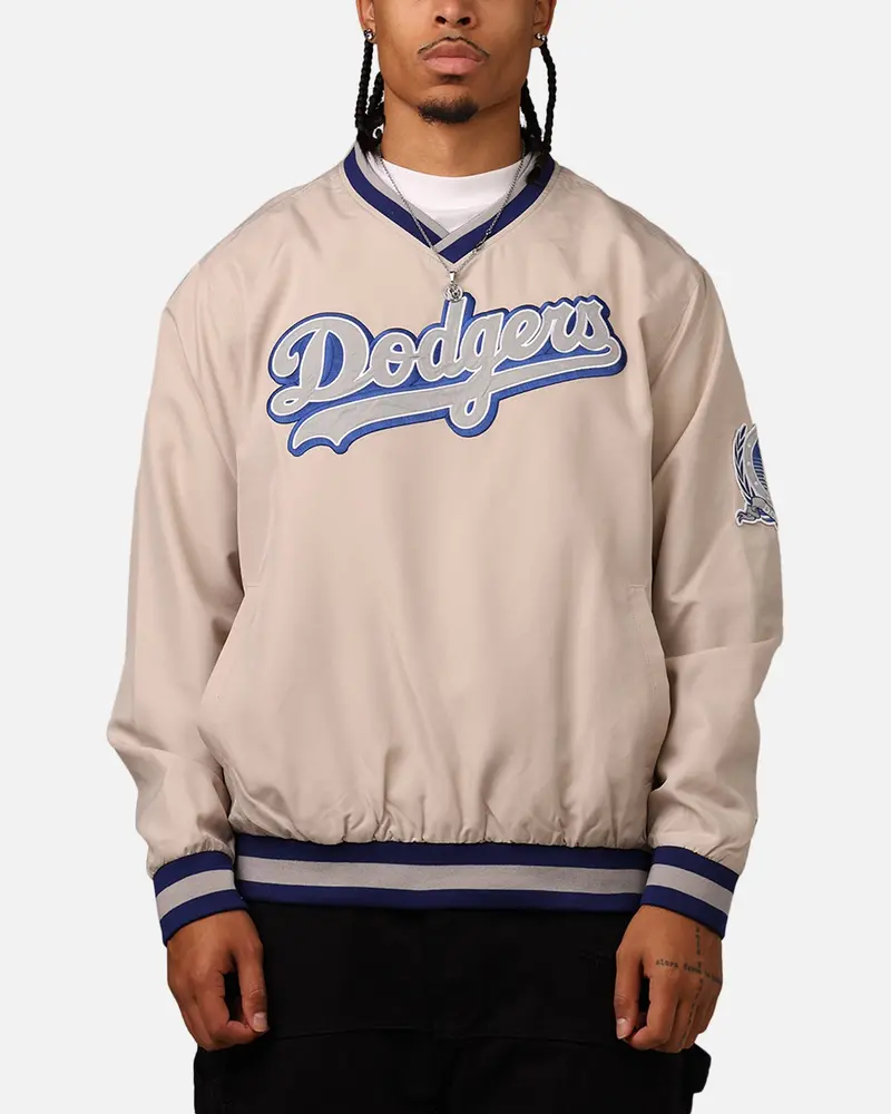 New Era Los Angeles Dodgers Sports Classics Pullover Windbreaker Stone/Otc 1