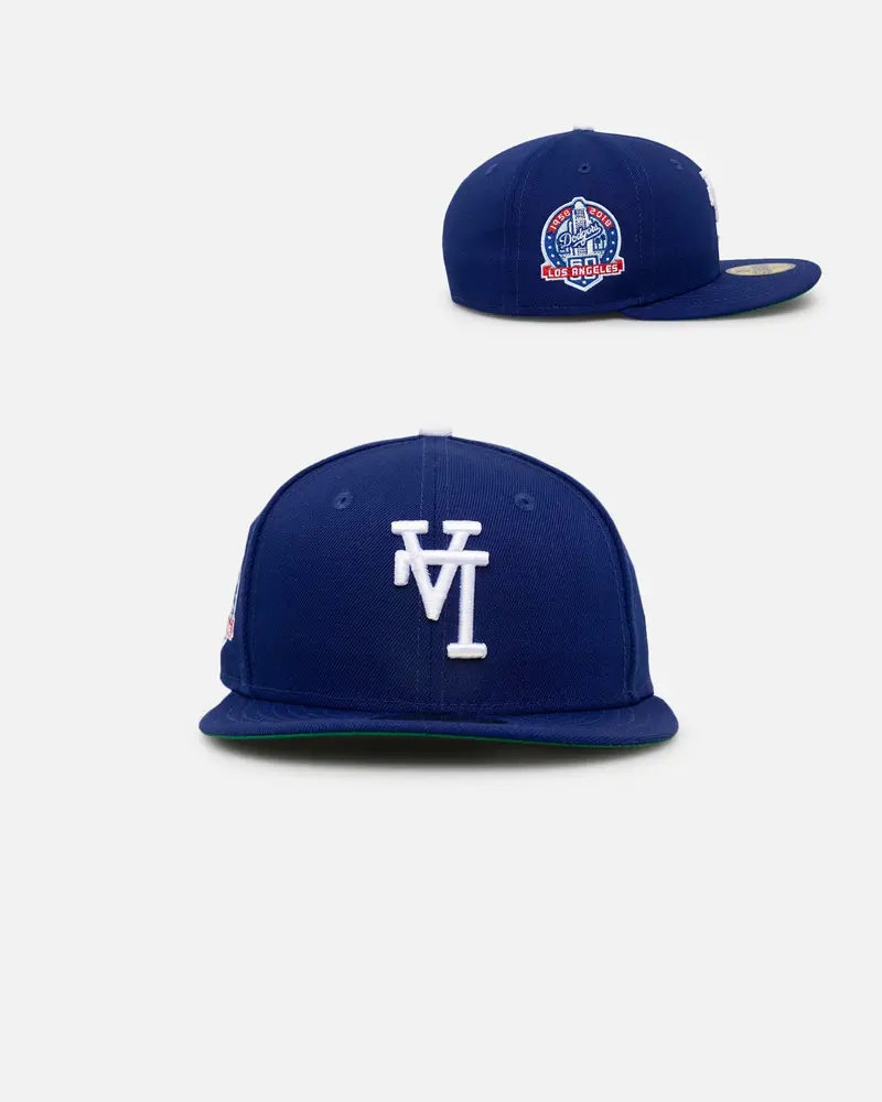 New Era Los Angeles Dodgers 'Upside Down La Logo' 59Fifty Fitted Dark Royal 1