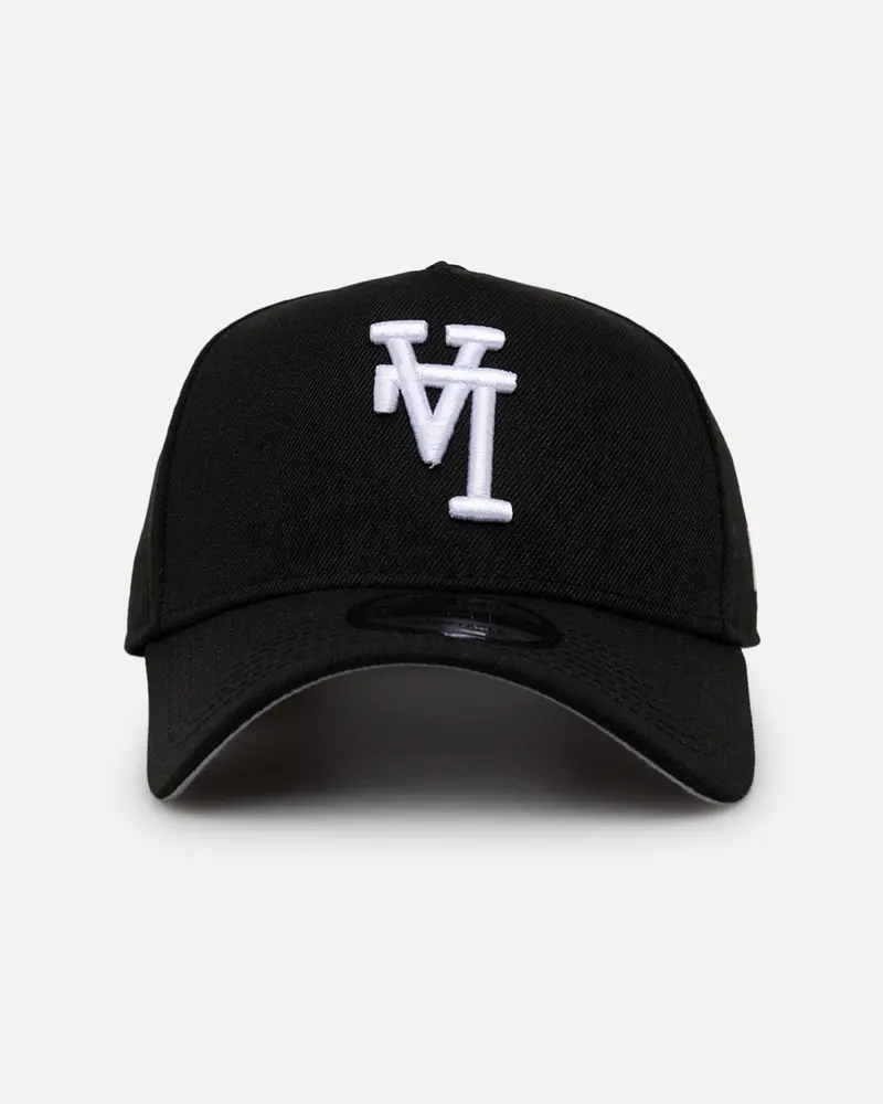 New Era Los Angeles Dodgers 'Upside Down La Logo' 9Forty A-Frame Snapback Black 1