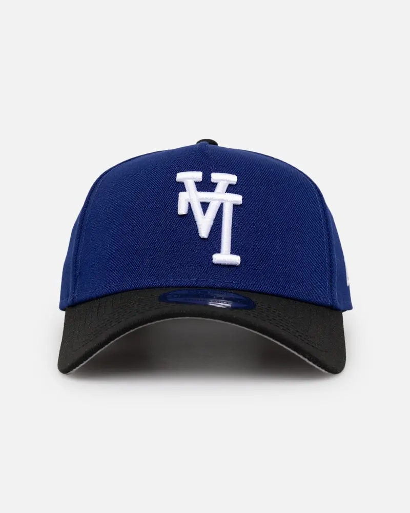 New Era Los Angeles Dodgers 'Upside Down La Logo' 9Forty A-Frame Snapback Dark Royal/Black 1