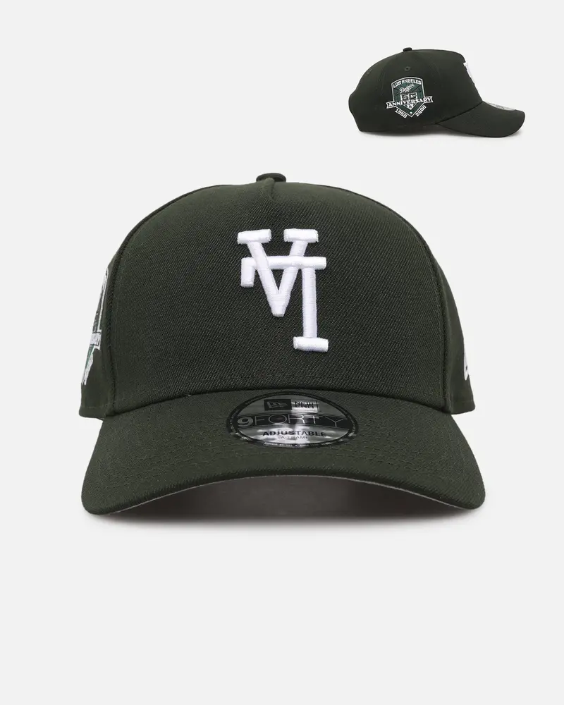 New Era Los Angeles Dodgers 'Upside Down La Polychromatic' 9Forty A-Frame Snapback Dark Green 1