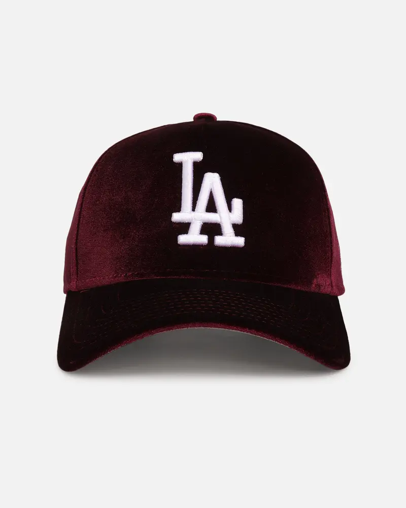 New Era Los Angeles Dodgers 'Velvet Dreams' 9Forty A-Frame Snapback Maroon/Grey 1