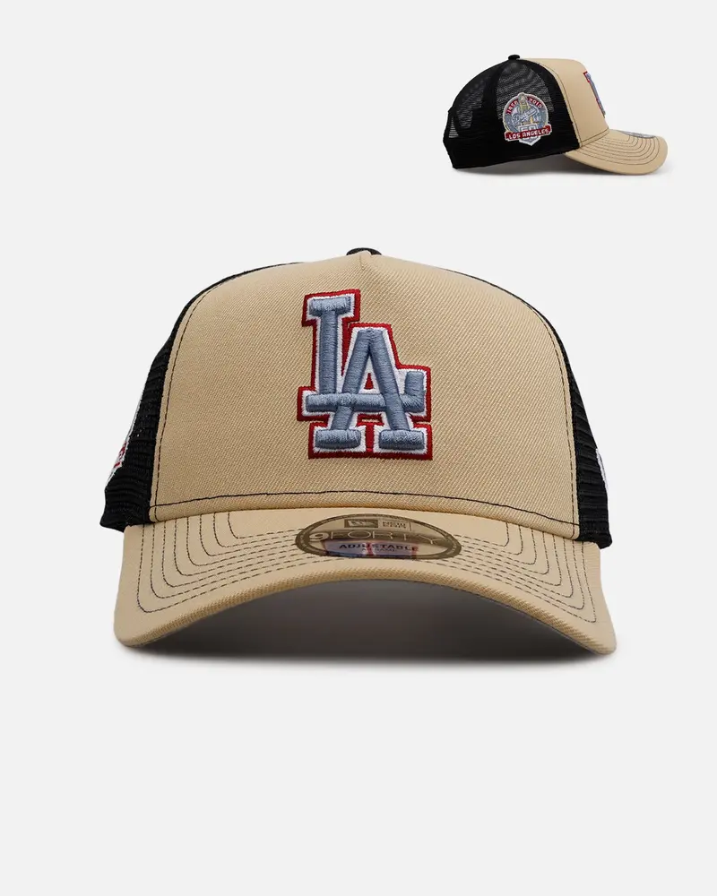New Era Los Angeles Dodgers 'Vintage Truckers' 9Forty A-Frame Trucker Snapback Vegas Gold 1