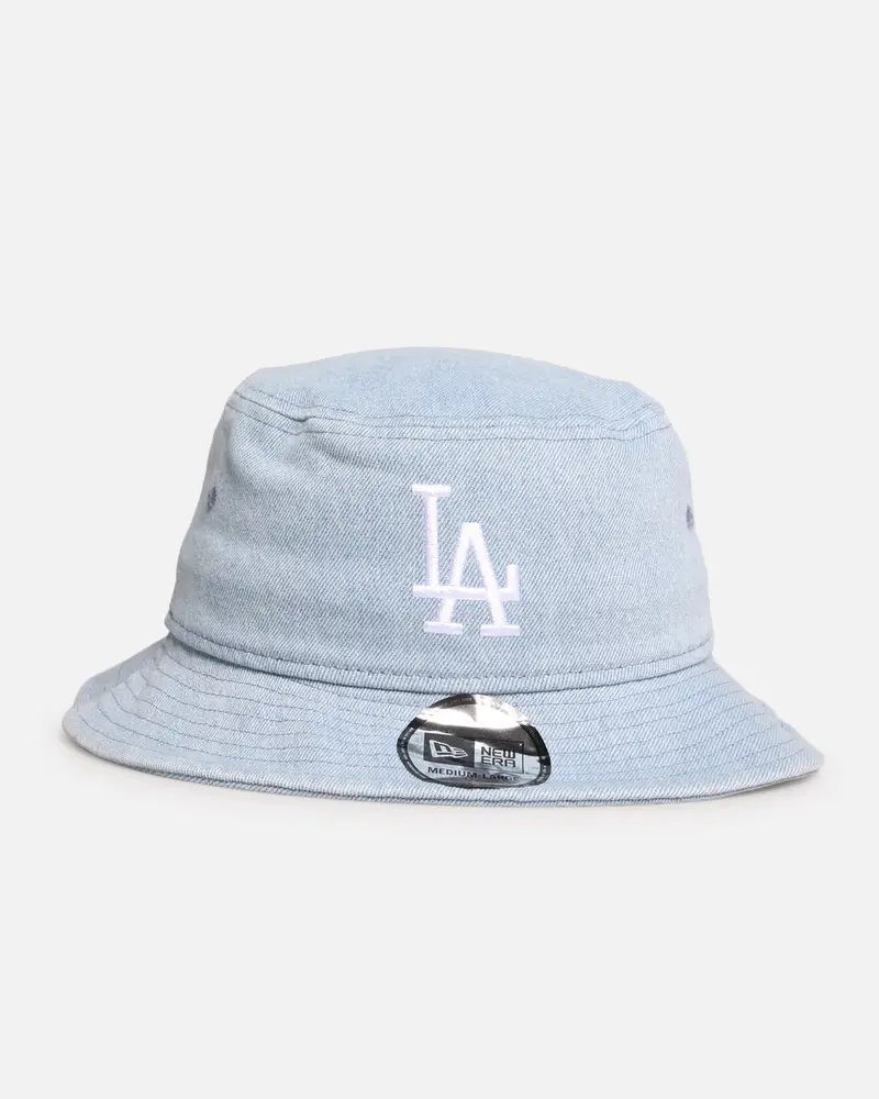 New Era Los Angeles Dodgers 'Washed Denim' Bucket Hat Blue Washed Denim 1