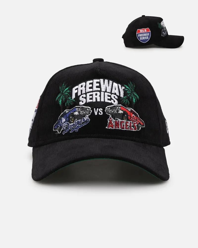 New Era Los Angeles Dodgers X Los Angeles Angels Freeway Series 9Forty A-Frame Corduroy Snapback Black 1