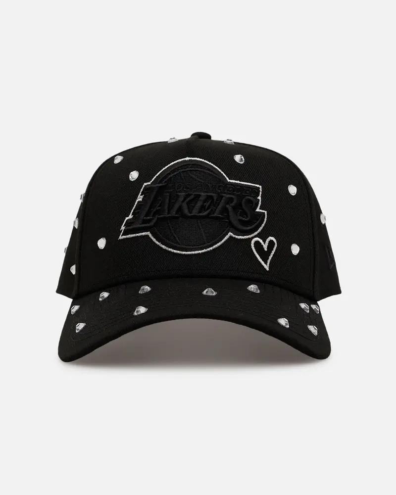 New Era Los Angeles Lakers 'Black Satin Hearts' 9Forty A-Frame Snapback Black 1