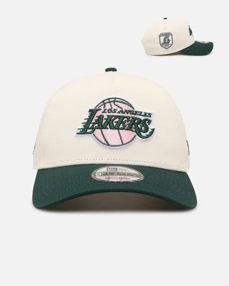 New Era Los Angeles Lakers 'Chrome Dark Green' 9Forty A-Frame Snapback Chrome/Dark Green 1