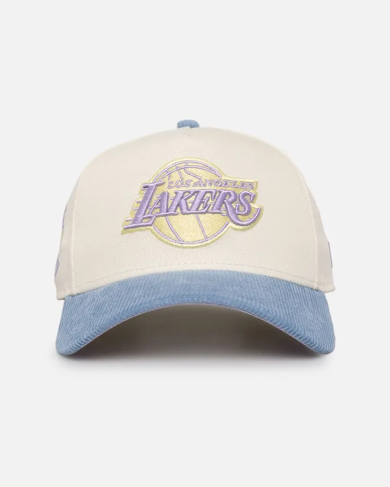 New Era Los Angeles Lakers 'Easter Corduroy' 9Forty A-Frame Snapback White/Blue 1