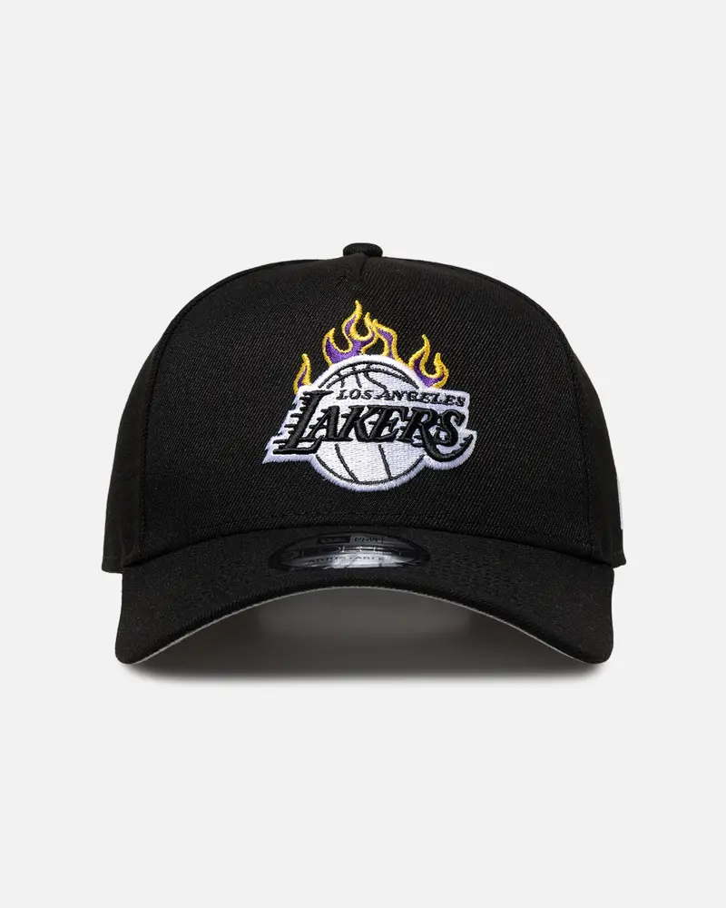 New Era Los Angeles Lakers 'Flame Logo' 9Forty A-Frame Snapback Black 1