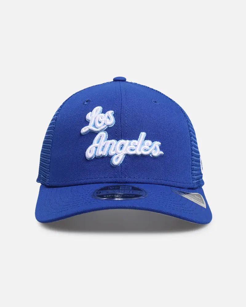 New Era Los Angeles Lakers 'Hwc' 9Seventy Trucker Stretch Snapback Medium Blue 1