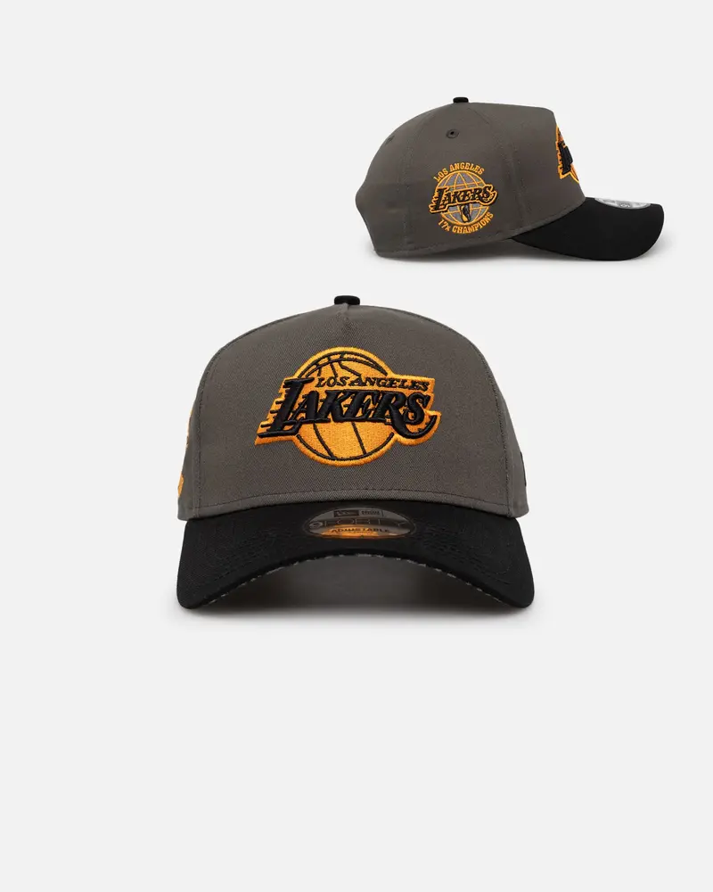 New Era Los Angeles Lakers 'Legendary Charcoal' 9Forty A-Frame Snapback Charcoal/Black 1