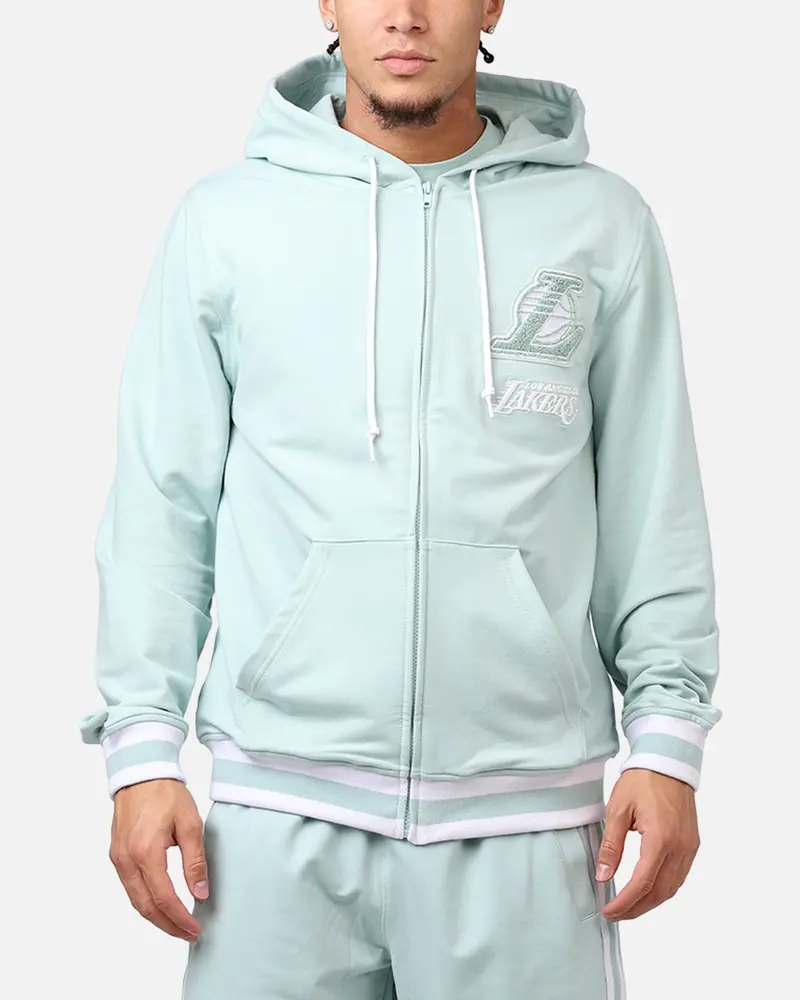 New Era Los Angeles Lakers 'Logo Select Mint' Full Zip Hoodie Mint/White 1