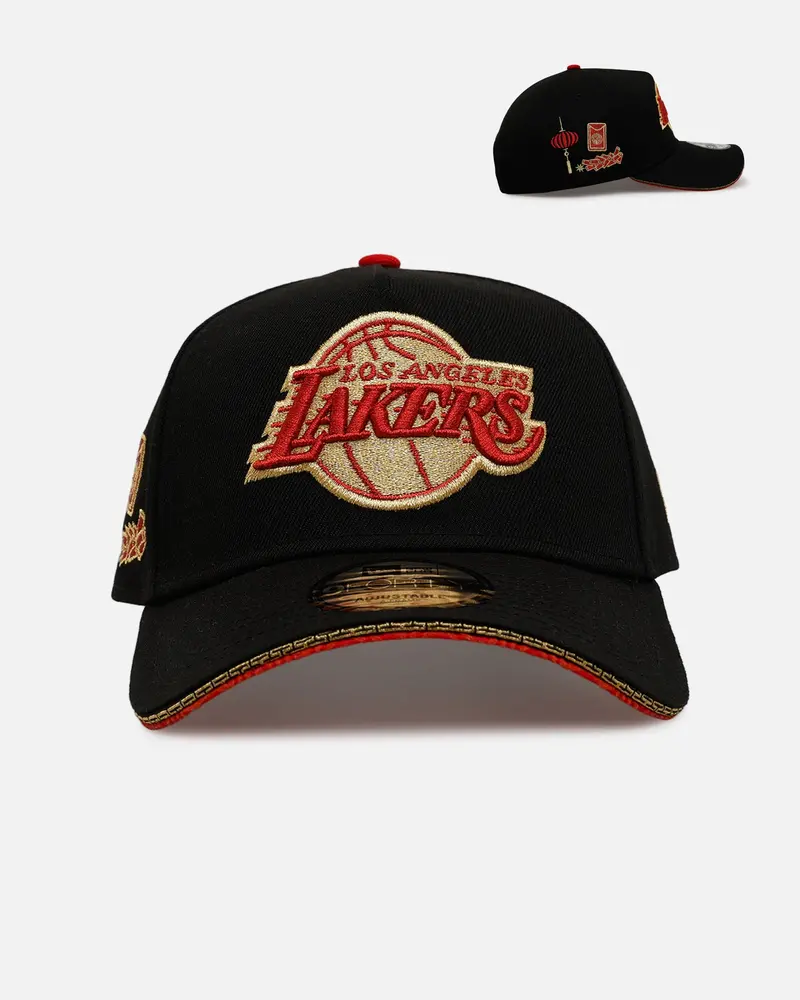 New Era Los Angeles Lakers 'Longevity' 9Forty A-Frame Snapback Black/Red 1