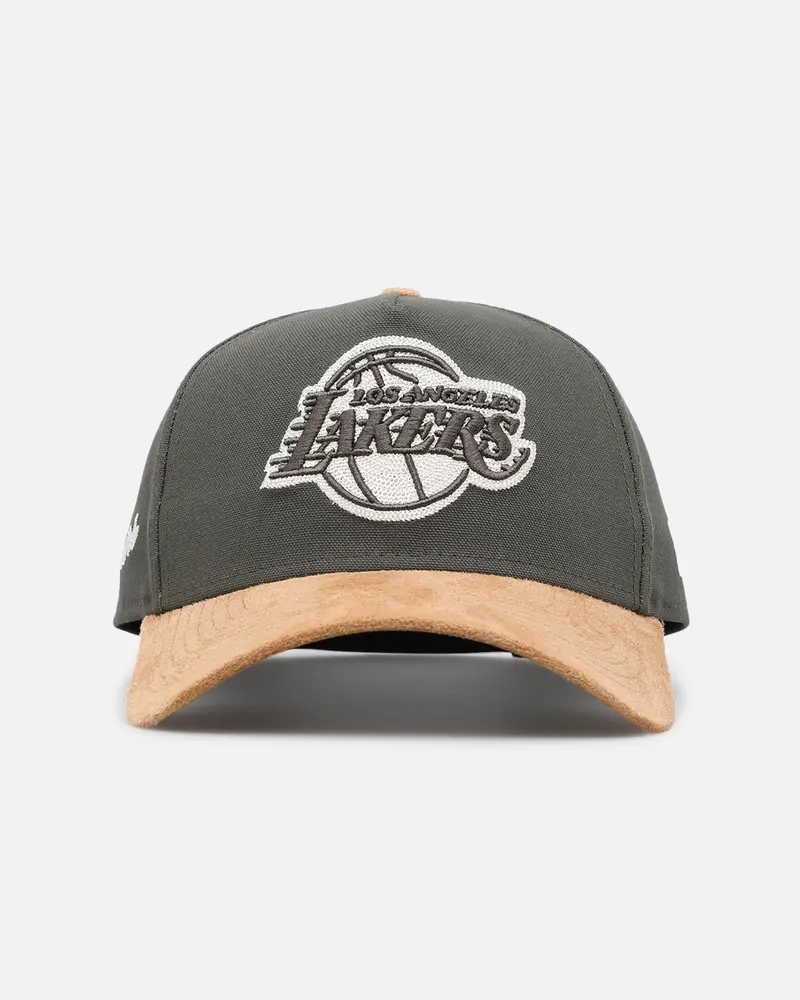 New Era Los Angeles Lakers 'Moss Canvas Wheat' 9Forty A-Frame Snapback Moss Canvas/Ivory 1