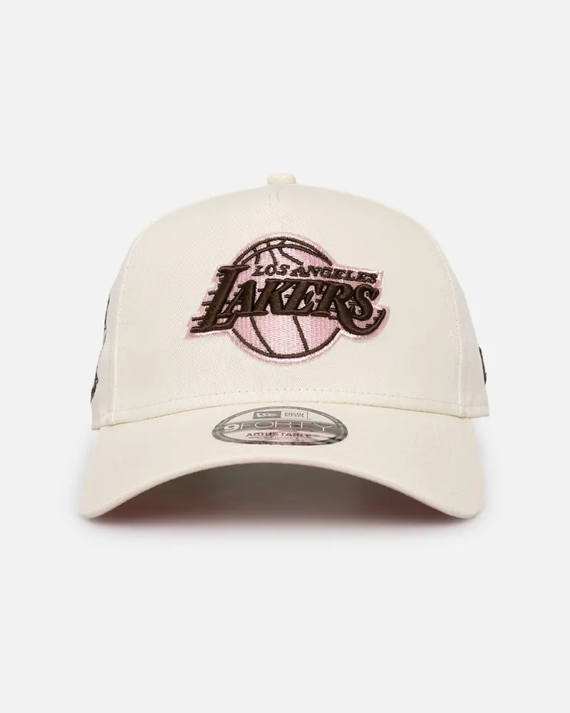New Era Los Angeles Lakers 'Neapolitan Chrome' 9Forty A-Frame Snapback Chrome/Pink Met 1
