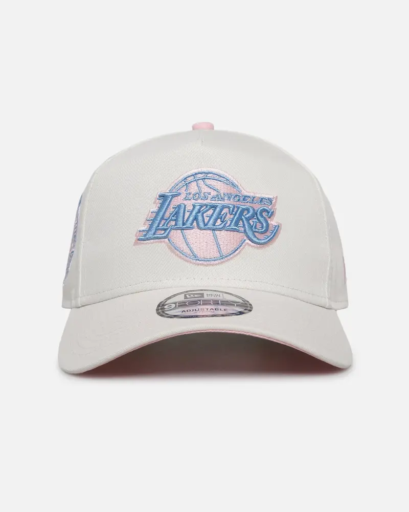 New Era Los Angeles Lakers 'Pastel' 9Forty A-Frame Snapback Chrome White 1