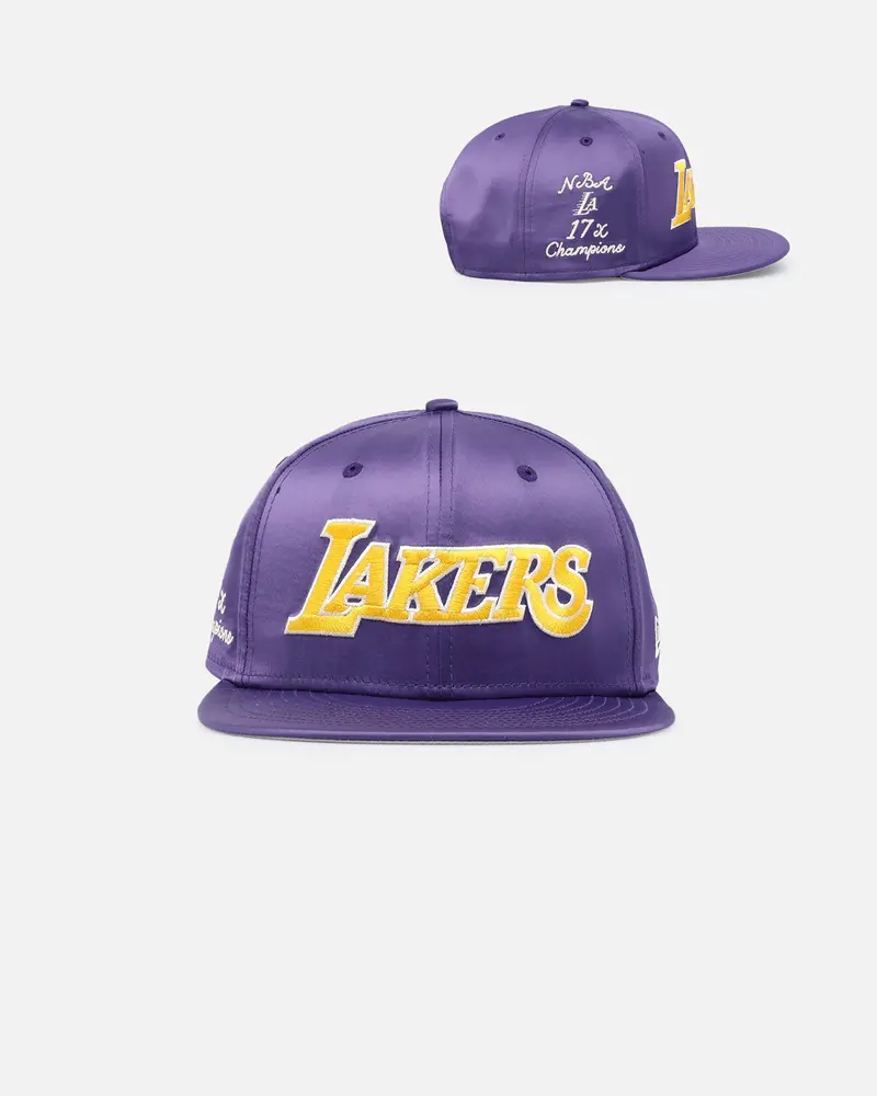 New Era Los Angeles Lakers 'Satin Script' 9Fifty Snapback Otc 1