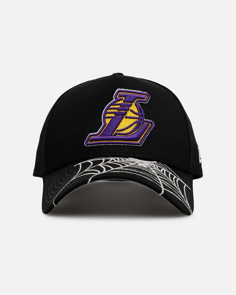 New Era Los Angeles Lakers 'Spider Web Visor' 9Forty A-Frame Snapback Black 1