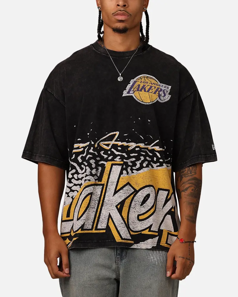 New Era Los Angeles Lakers Sport Class T-Shirt Washed Black 1