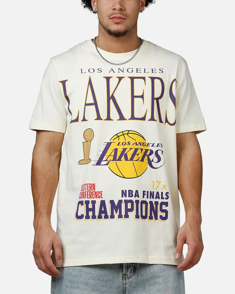 New Era Los Angeles Lakers Vintage Champs T-Shirt White 1