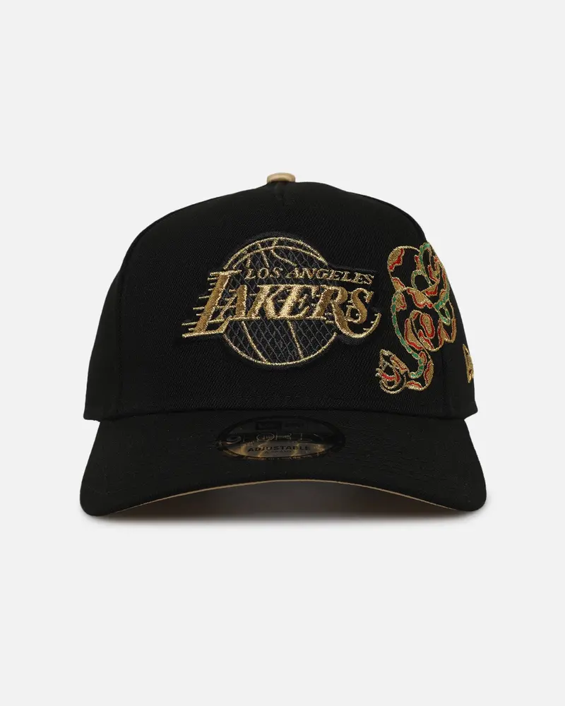 New Era Los Angeles Lakers 'Year Of The Snake' 9Forty A-Frame Snapback Black/Gold 1