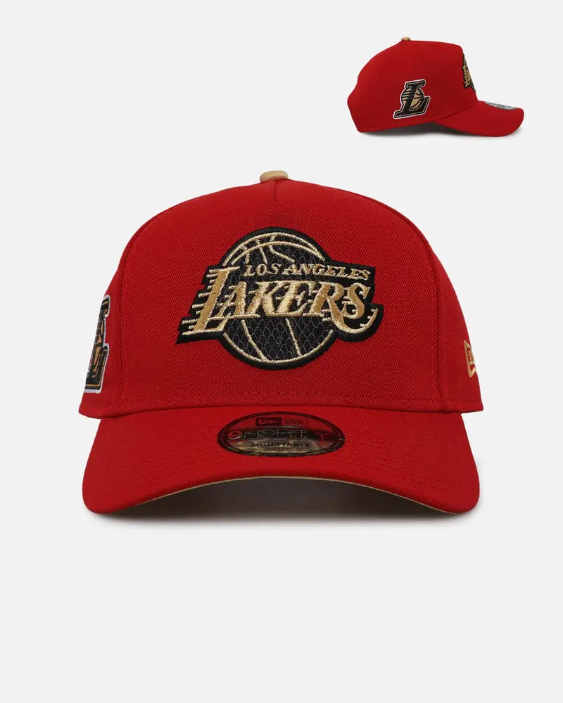 New Era Los Angeles Lakers 'Year Of The Snake' 9Forty A-Frame Snapback Red/Gold 1