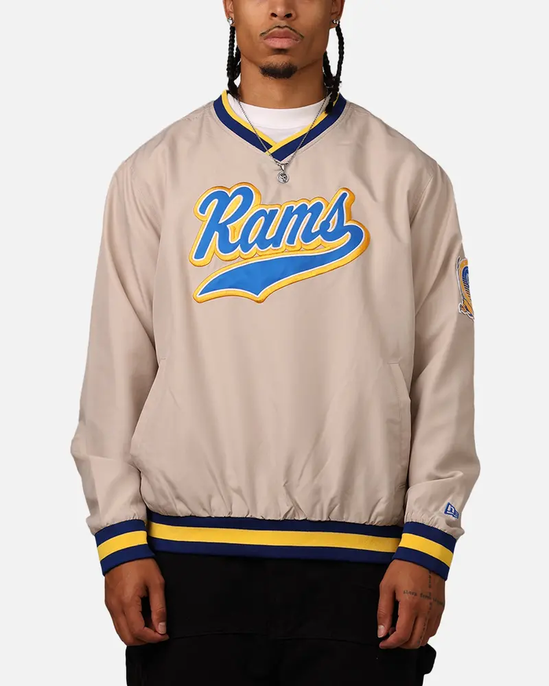 New Era Los Angeles Rams Sports Classics Pullover Windbreaker Stone/Otc 1